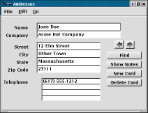 addresses sample full size