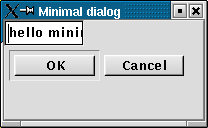 minimal dialog sample