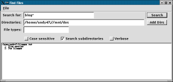 the findfiles sample full size