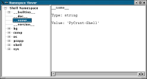 the namespace window full size